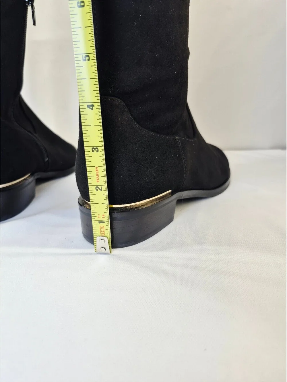 Ivanka Trump Women's 7M Black Suede Over The Knee Low Heel Boots